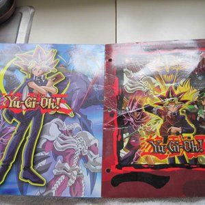 2 Yu-Gi-Oh! Portfolio 3 Hole Folder Japanese Animation Anime School Duel 1996